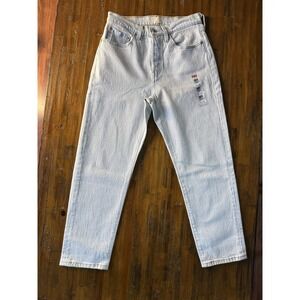 Levi's 501 Original Cropped Jeans Women's 27x26 Wow Wash Denim New